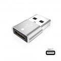 Perėjimas USB 2.0 → USB C (K-L) sidabrinis (silver) 